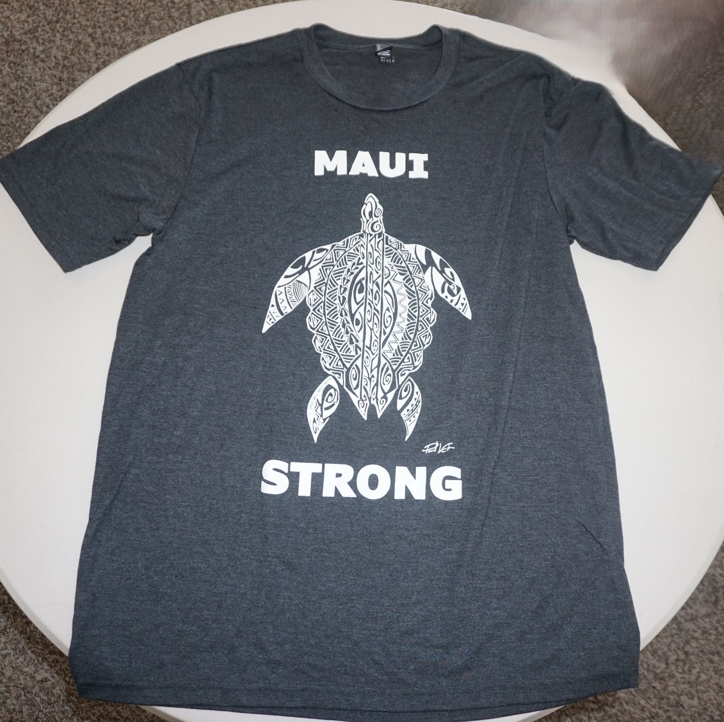 Crew Neck Short Sleeve T-Shirt - Turtle Design